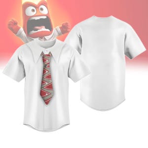 Anger Inside Out Baseball Jersey, Disney Anger Baseball Shirt, Inside Out Jersey Shirt, Disney Emotions Pixar Outfit, Halloween Gift