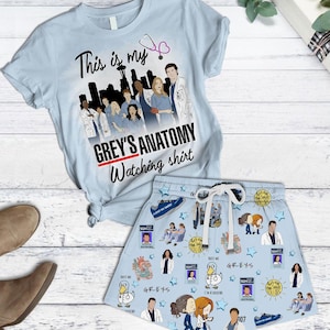 This Is My Grey&#39;s Anatomy Watching Shirt, Grey&#39;s Anatomy T-Shirt And Shorts, Nurse Tee, Hospital Movie Shirt, Derek Shepherd Fans Gifts