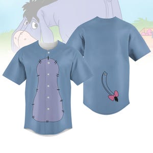 Winnie The Pooh Eeyore Baseball Jersey, Disney Eeyore Costume Shirt, Eeyore Cosplay Shirt, Disneyworld Baseball Shirt, Halloween Gift