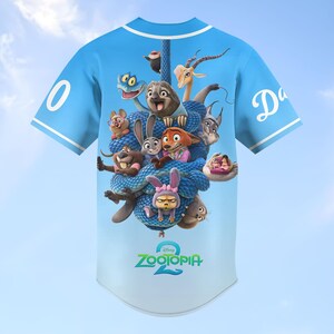 Custom Disney Zootopia Baseball Jersey, Zootopia Characters Baseball Shirt, Judy Hopps Nick Wilde Gary De'Snake Shirt, Disneyland Gift