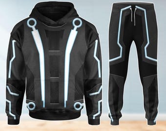 Tron Sam Flynn Costume Hoodie, Joggers, Disney Tron Sweatshirt, Movie Cosplay Shirt, Magic Kingdom, Halloween Costume, Disney World Tee