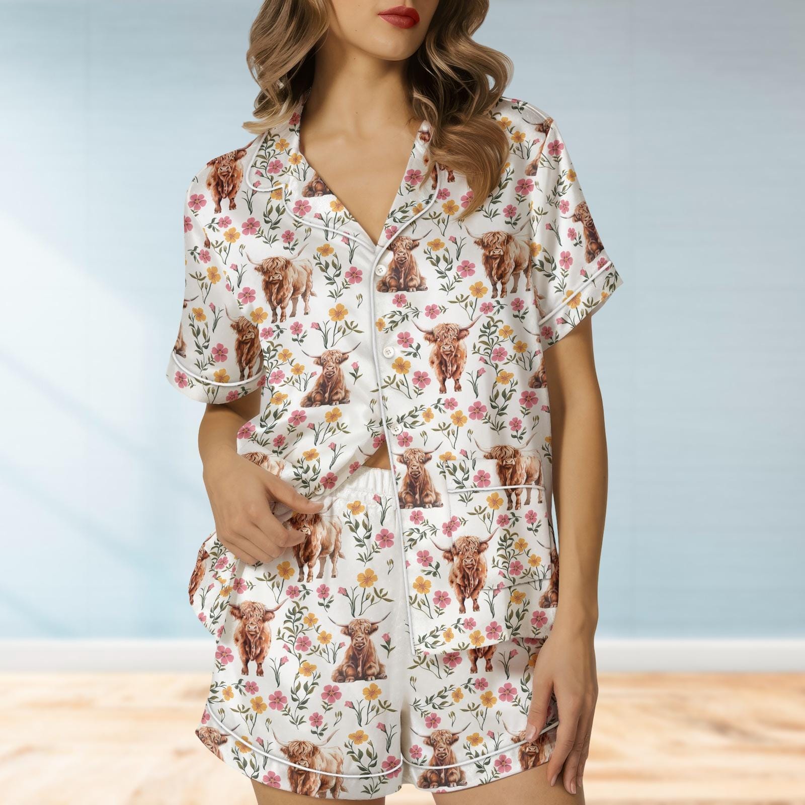 Kids Sleepwear With Pocket CHIFIGNO Kids Farm Animal Pajama Set