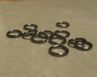 50 Gunmetal 6mm 20 gauge closed jump rings