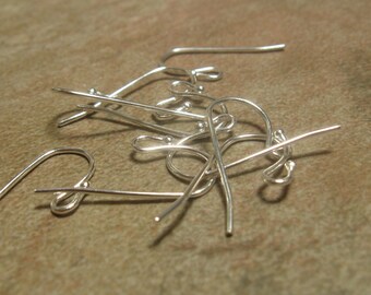 Silver plated ball earwires 15 pair 2cm long