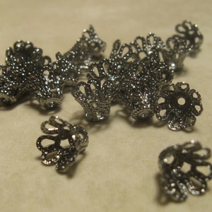 50 Gunmetal 7mm filagree highhat beadcaps
