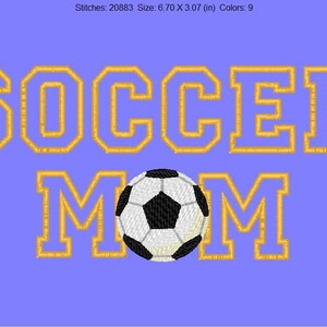 Soccer Mom Digital Embroidery Design Instant download available image 3