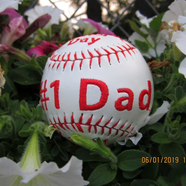 Template for Father's Day Baseball Embroidery File