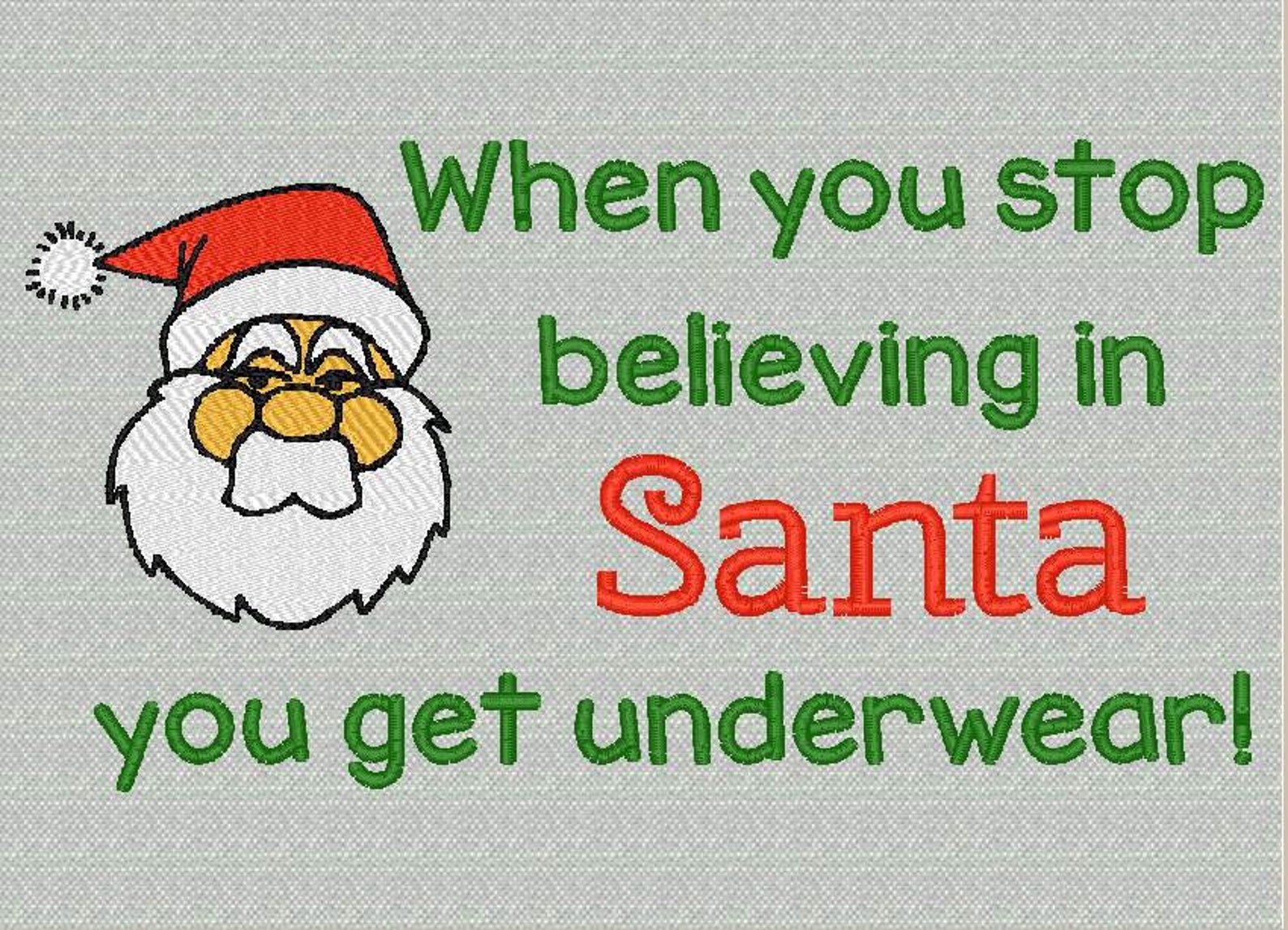 Funny Christmas Embroidery Design in 3 Sizes Etsy