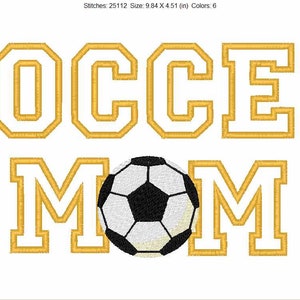 Soccer Mom Digital Embroidery Design Instant download available image 5