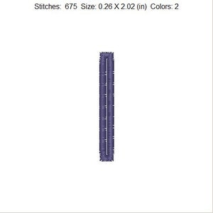 Könnte beinhalten: Eine dunkelviolette vertikale Linie, die einem dünnen, länglichen Rechteck ähnelt.