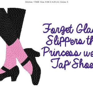 Tap Shoe Embroidery Design for your Princess