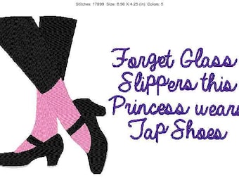 Tap Shoe Embroidery Design for your Princess