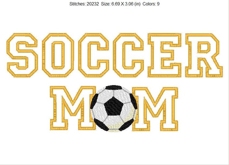 Soccer Mom Digital Embroidery Design Instant download available image 4