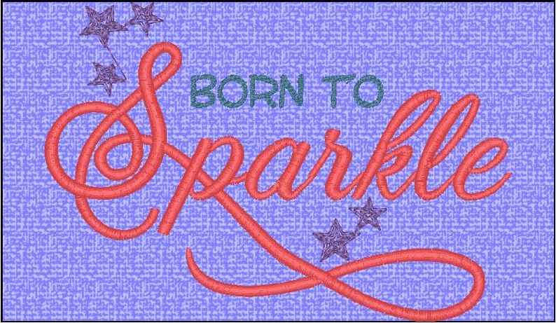 Born to sparkle embroidery design  etsy Born to sparkle embroidery design  etsy