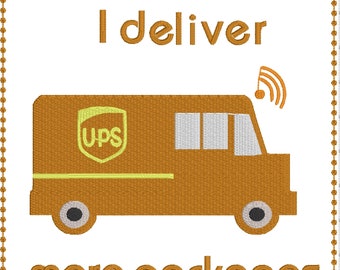 UPS Driver Gift Card Holder Embroidery Design (Digital Download)