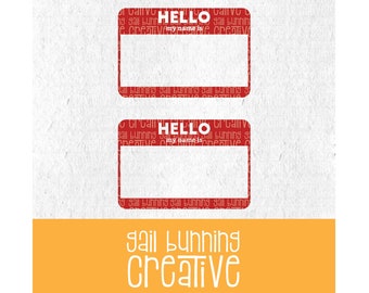 Hello My Name Is Newborn Baby SVG Cut File - SVG - dxf - EPS - png