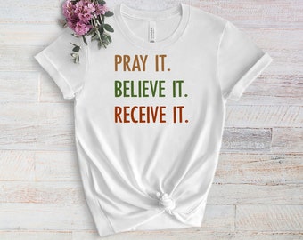 Pray it. believe it. receive it. SVG Cut File - SVG - dxf - png