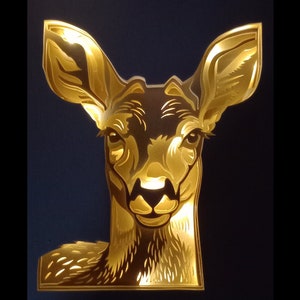Animal biche Lightbox Patron de découpe diy SVG PNG PDF