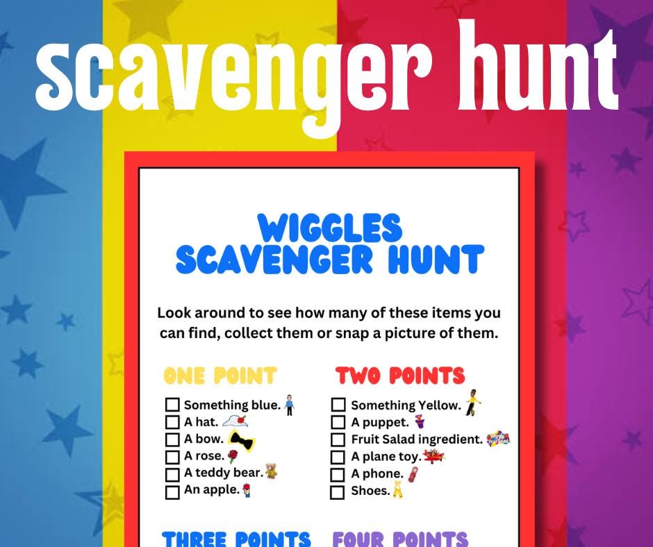 Kids Wiggles Game Pack, Printable Party Games, Wiggles Party, Party ...