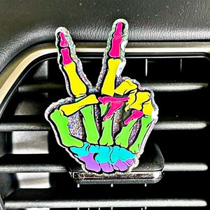 Rainbow Peace Sign Radiology Doctor Nurse Car Vent Clip