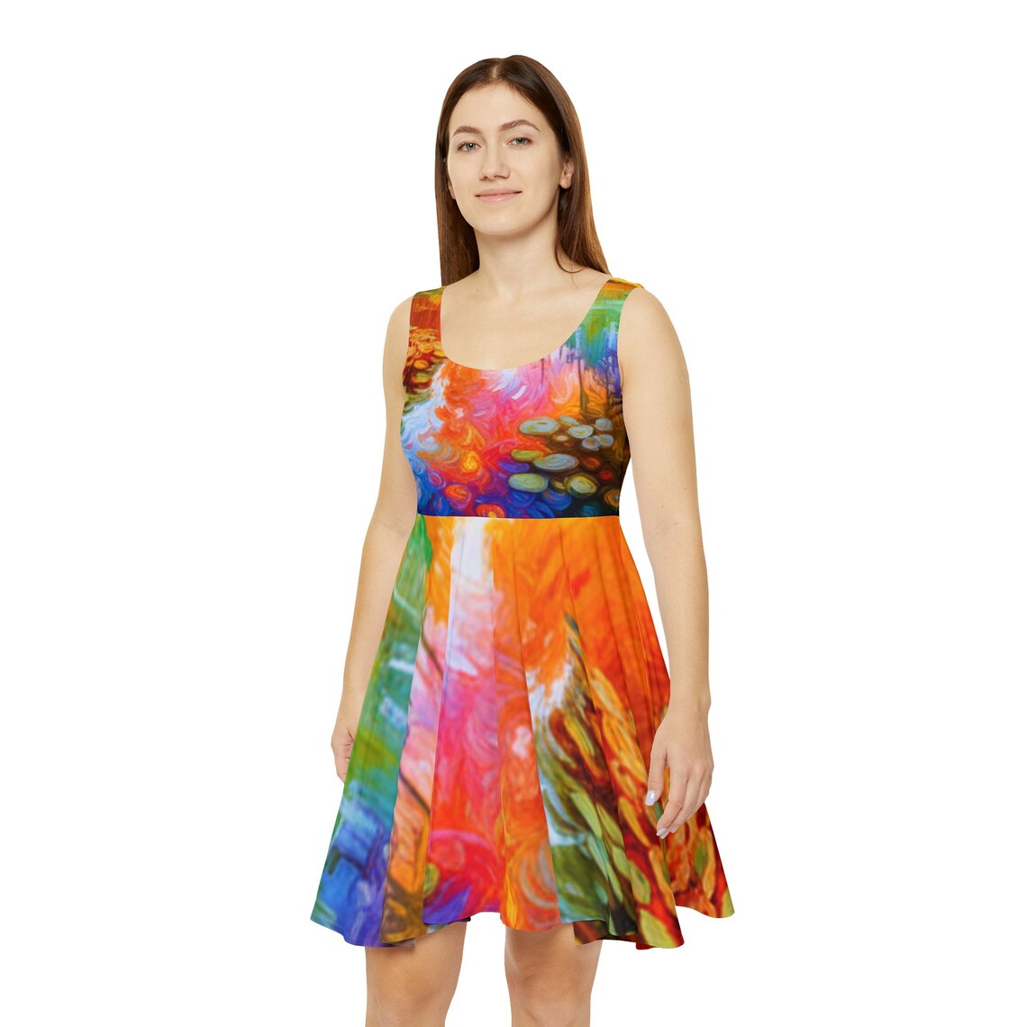 ‘Pretty Pink Flowers’ Women's Skater Dress (AOP)