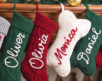 Weihnachtsstrumpf-Set 2026, Familienweihnachtsstrumpf mit Namen, Pfoten-Weihnachtsstrumpf-Set, Geschenkidee für die Feiertage, Weihnachtsgeschenk
