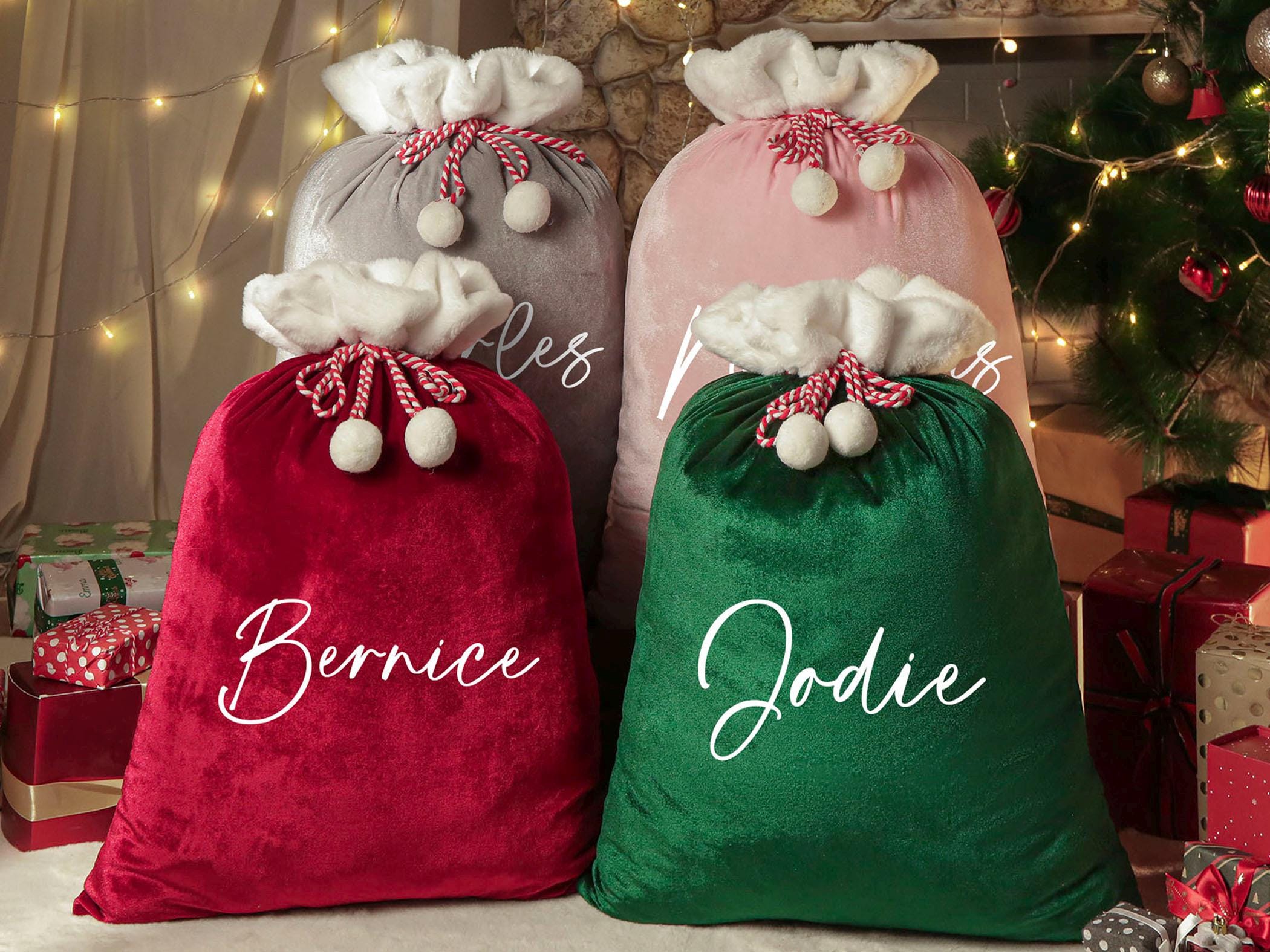 2024 Large Santa Sack,Christmas Gift Bag,Christmas Stocking Sack,Santa Bag with Name,Christmas bag,Holiday gift bag,Santa Bag,Gift for Kids