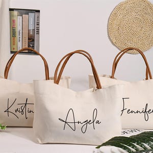 Cadeautas bruidsmeisje met naam, aangepaste draagtassen bruidsmeisje, strandtas bruidsmeisje, trouwtas, cadeau bruidsfeest, bruidstas, strandtas, strandtas cadeau