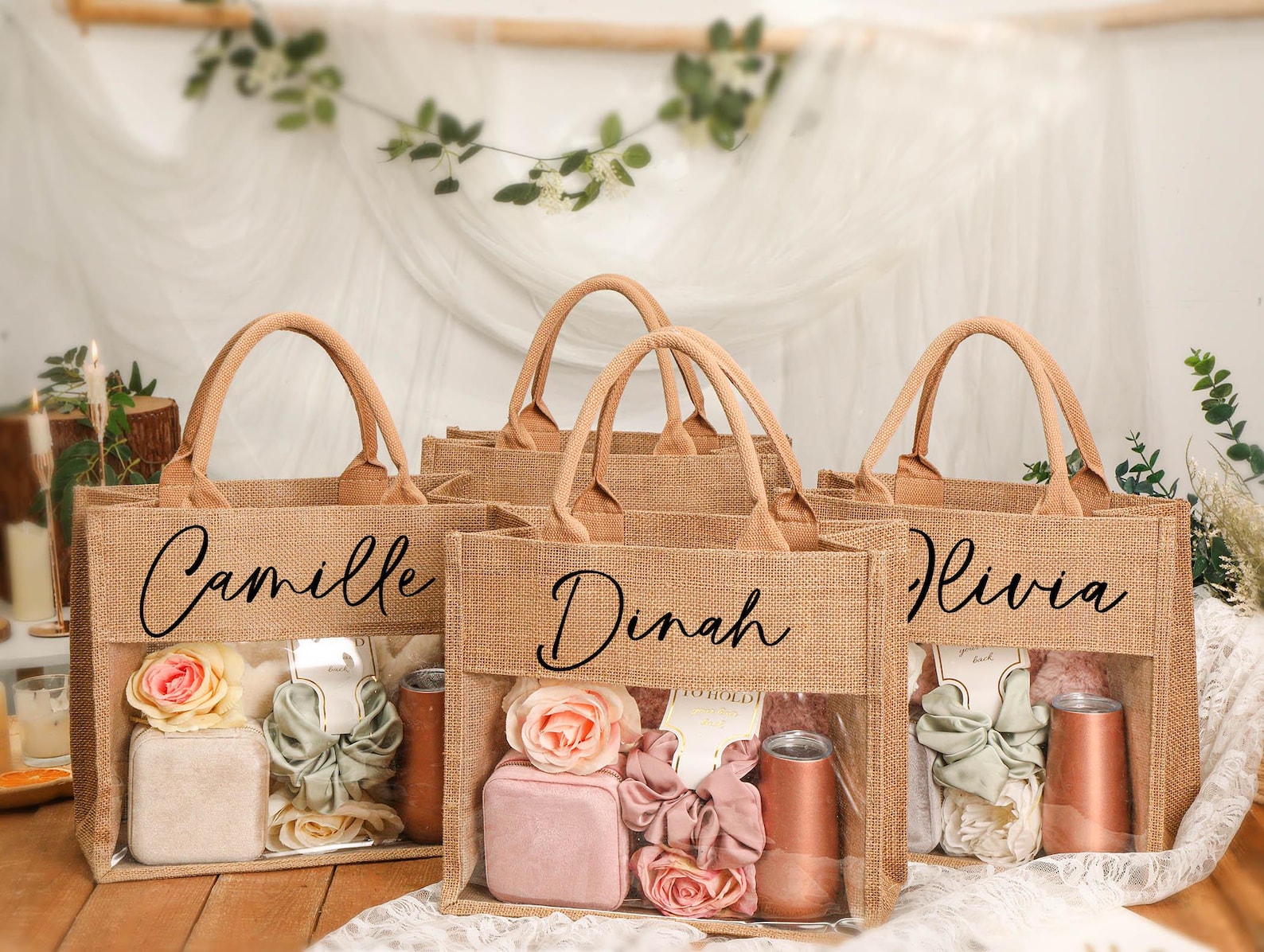 Personalized Bridesmaid Tote Gift Bag,bridesmaid Bags,beach Bag Gift ...