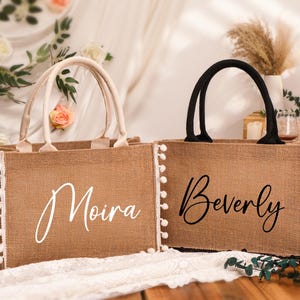Bridesmaid Bridesmaid gift Burlap Bag,Tote Gift Bag,Beach Tote Bag,Bridesmaid Proposal Gift,Jute Bag,Wedding gift bag,Thank you bag,