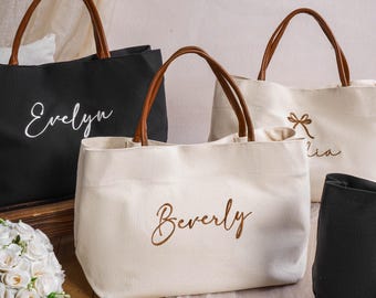 Embroidered Tote Bag, Personalized gift Canvas bag, Bridesmaid Gift, Bachelorette Totes, Custom tote bag, Christmas gift