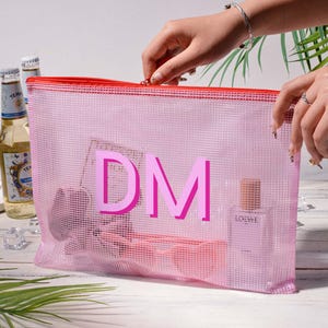 Personalisierte Monogramm Pool Tasche, Brautjungfer Pool Tasche, Strandtasche Brautjungfer Geschenk, Bachelorette Aufbewahrungstasche, Nass Trocken Pool Beutel Organizer