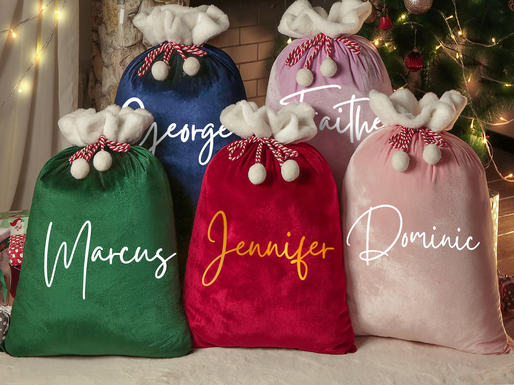 2024 Large Santa Sack,Christmas Gift Bag,Christmas Stocking Sack,Santa Bag with Name,Christmas bag,Holiday gift bag,Santa Bag,Gift for Kids