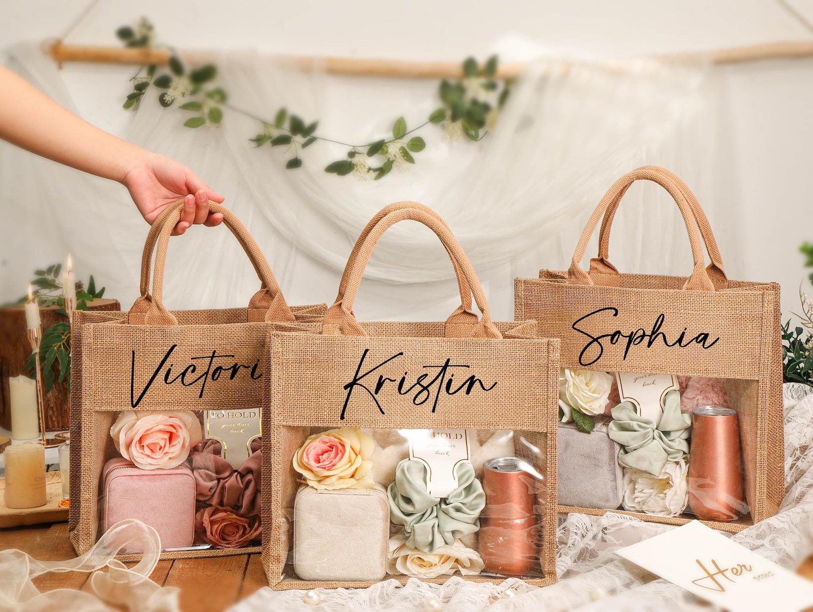 Personalized Bridesmaid Tote Gift Bag,bridesmaid Bags,beach Bag Gift ...