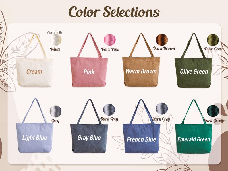Personalized Bridesmaid gift bag, Bridesmaid Tote bag, Corduroy Tote Bag, Tote Bag with Zipper, Name Bag, Monogram Bag, Wedding Party Gifts image 8
