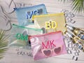Personalized Monogrammed pool bag,Bridesmaid Pool Bag,Beach Bag Bridesmaid Gift,Bachelorette Storage Bag,Wet Dry Pool Pouch Organizer