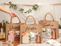 Personalized Tote Gift bag,Bridesmaid Bags,Beach Bag Gift,Bridesmaid gifts,Bachelorette Party Favor,Jute Bag,Bridal Party Gift,thank you bag product logo