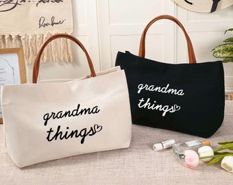 Custom Grandma Things Tote Bag,Nana things Tote bag,Tote Bag With Name,Mother's Day Gift,Gift for nana,Family Name Tote Bag,Nana Gift,