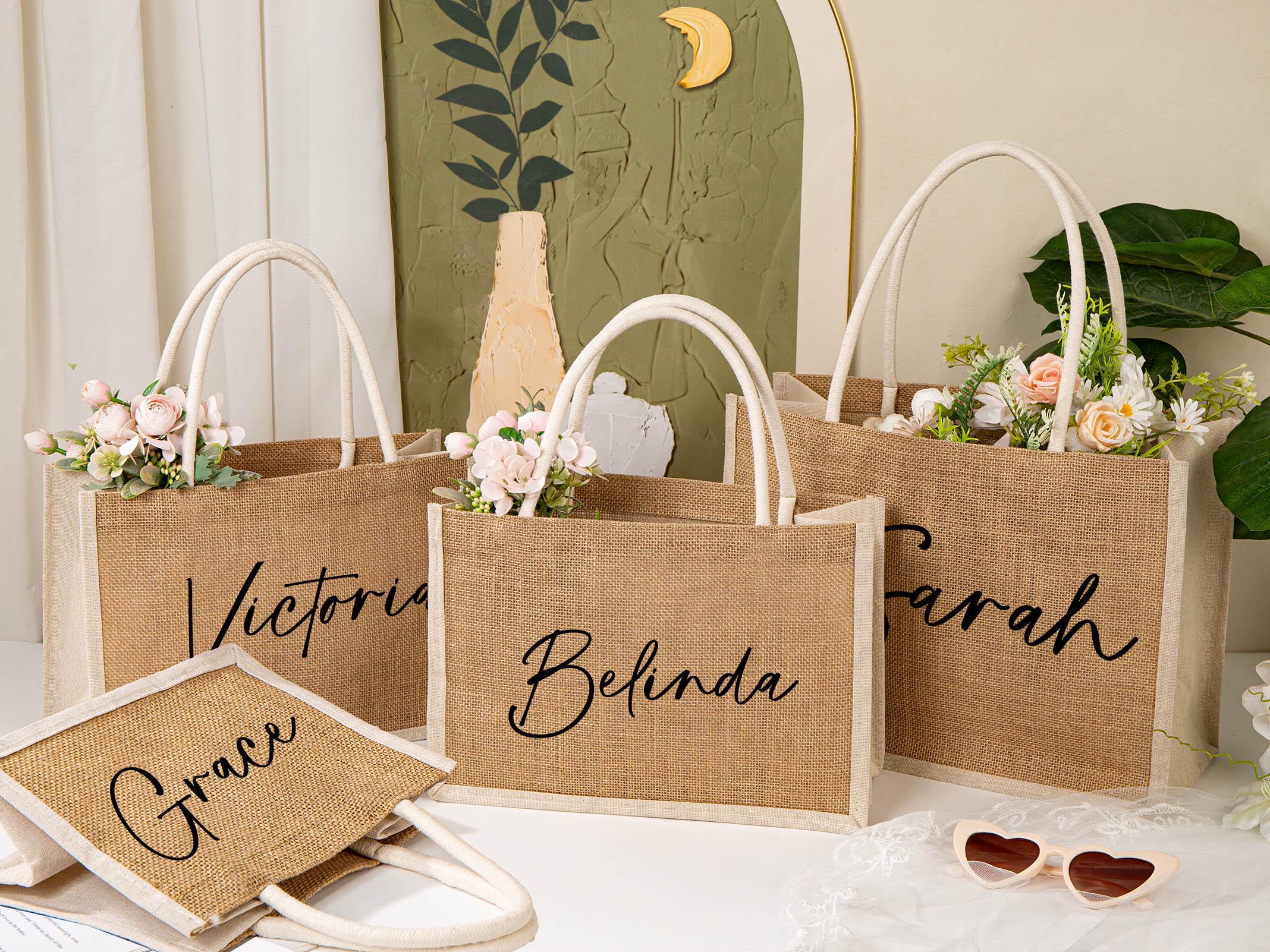 Personalized Bridesmaid Gift Bag,gift Tote Bags,beach Bag,bachelorette ...