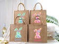 Personalized Easter Tote bag with Bunny,Easter Basket gift,Easter Bag with Name,Easter Gift,Egg Hunts,Easter Surprises,Easter Bunny Bucket