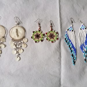 Tribal earrings Shipibo and native