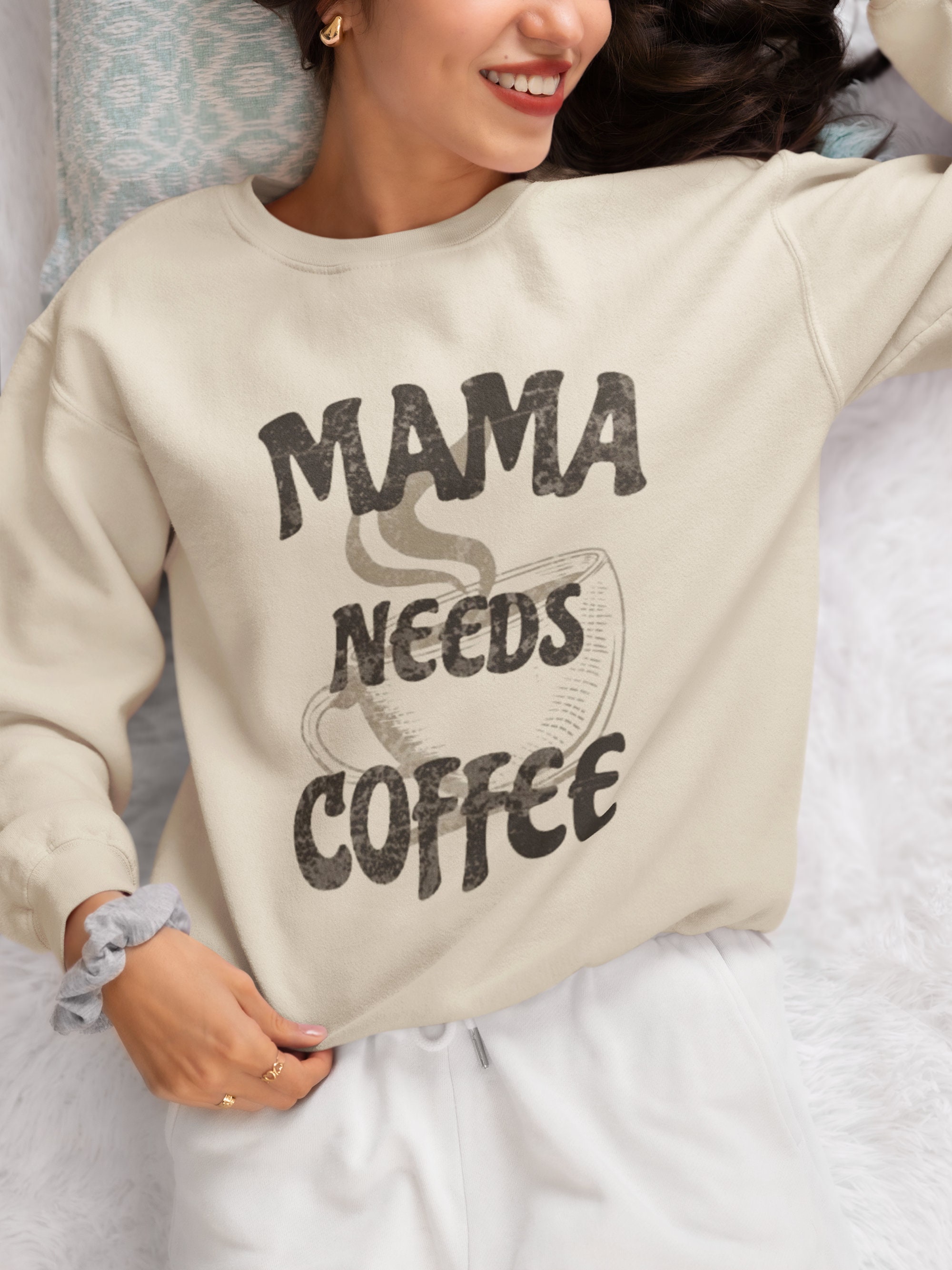 Motherhood And Strong Coffee Crewneck Sweatshirt