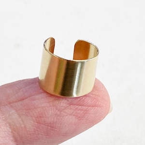 Ear Cuffs - Smooth Shiny Plain 14kt Gold Filled Band - Wide Ear Cuff - Ear Band - Ear Wrap - Non Pierced - Gold Ear Cuff - Wide Gold Cuff