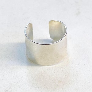Ear Wrap - Ear Cuff - Simple Wide Band Sterling Silver Ear Cuff - Non Pierced - Ear Band - Faux Piercing - Sterling Ear Cuff - Great Gift