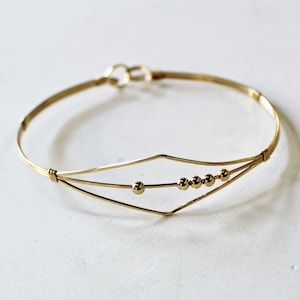 Fidget Bracelet - Dainty 14kt Gold Filled Wirewrapped Bracelet - Gold Bangle - Anxiety Jewelry - Sensory Bracelet