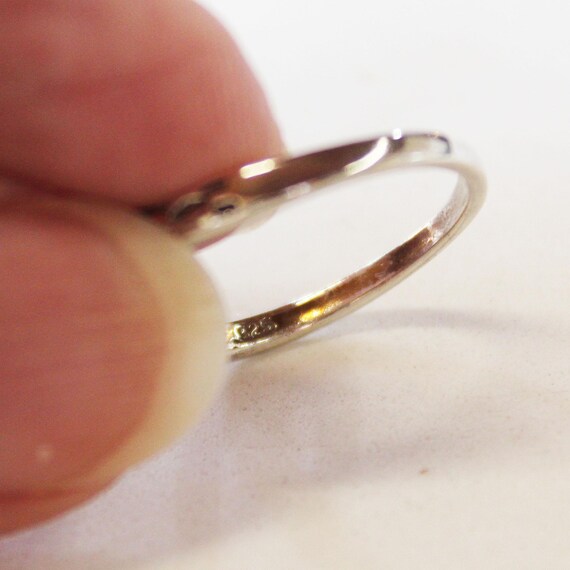 Vintage Sterling V-Shape Ring - Stackable Silver … - image 7