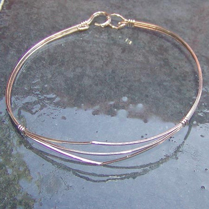 Sterling Bracelet - Silver Bangle - Delicate Sterling Silver Wirewrapped Bracelet - Sterling Silver Wire - Teen Jewelry - Gift For Her bild 9