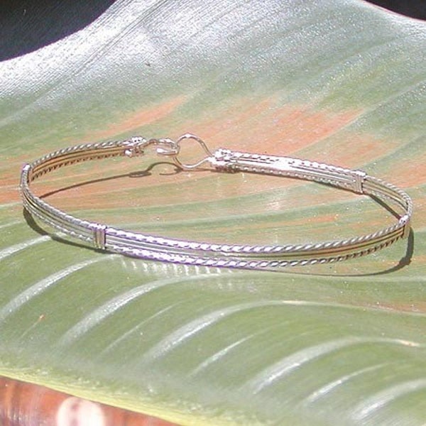 Silver Bracelet - Sterling Silver Wire Wrapped Bracelet - Stackable Bracelet - Wirewrapped Bangle - Gifts For Women - TSST