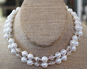 Vintage Faux Pearl Choker - Double Strand Pearls - Collectible Necklace - The Jewelry Lover