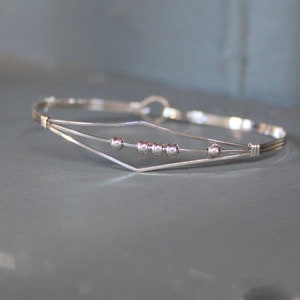 Fidget Bracelet - Silver Bangle - Delicate Sterling Silver Wirewrapped Bracelet - Anxiety Jewelry - Sensory Bracelet